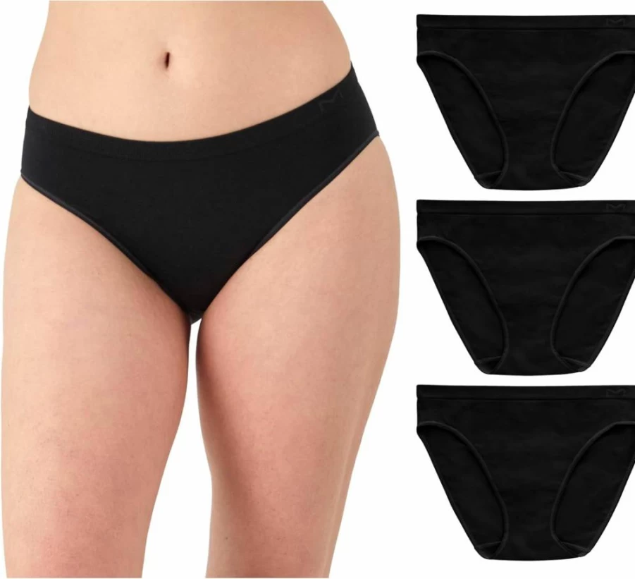 Maidenform Women's Seamless Mid-Rise Bikini Panties - 3-Pack Comfort Underwear