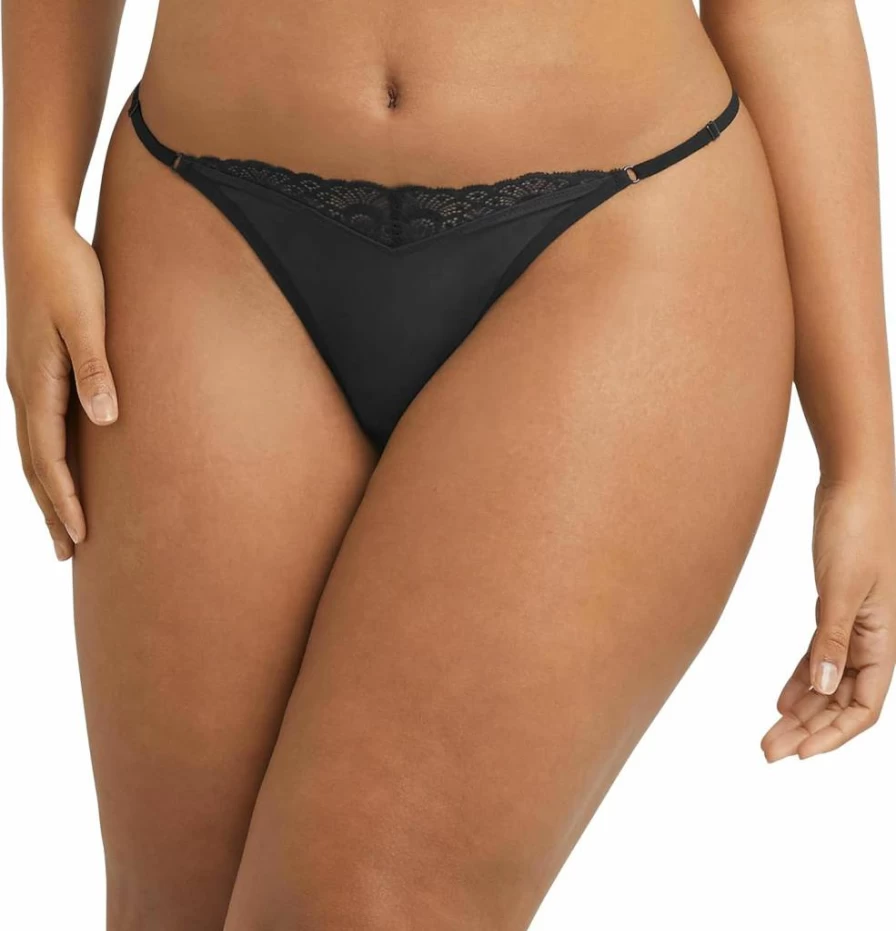 Maidenform Women's Adjustable No-Show Thong Underwear 3-Pack with Multi-Way Straps - Medium