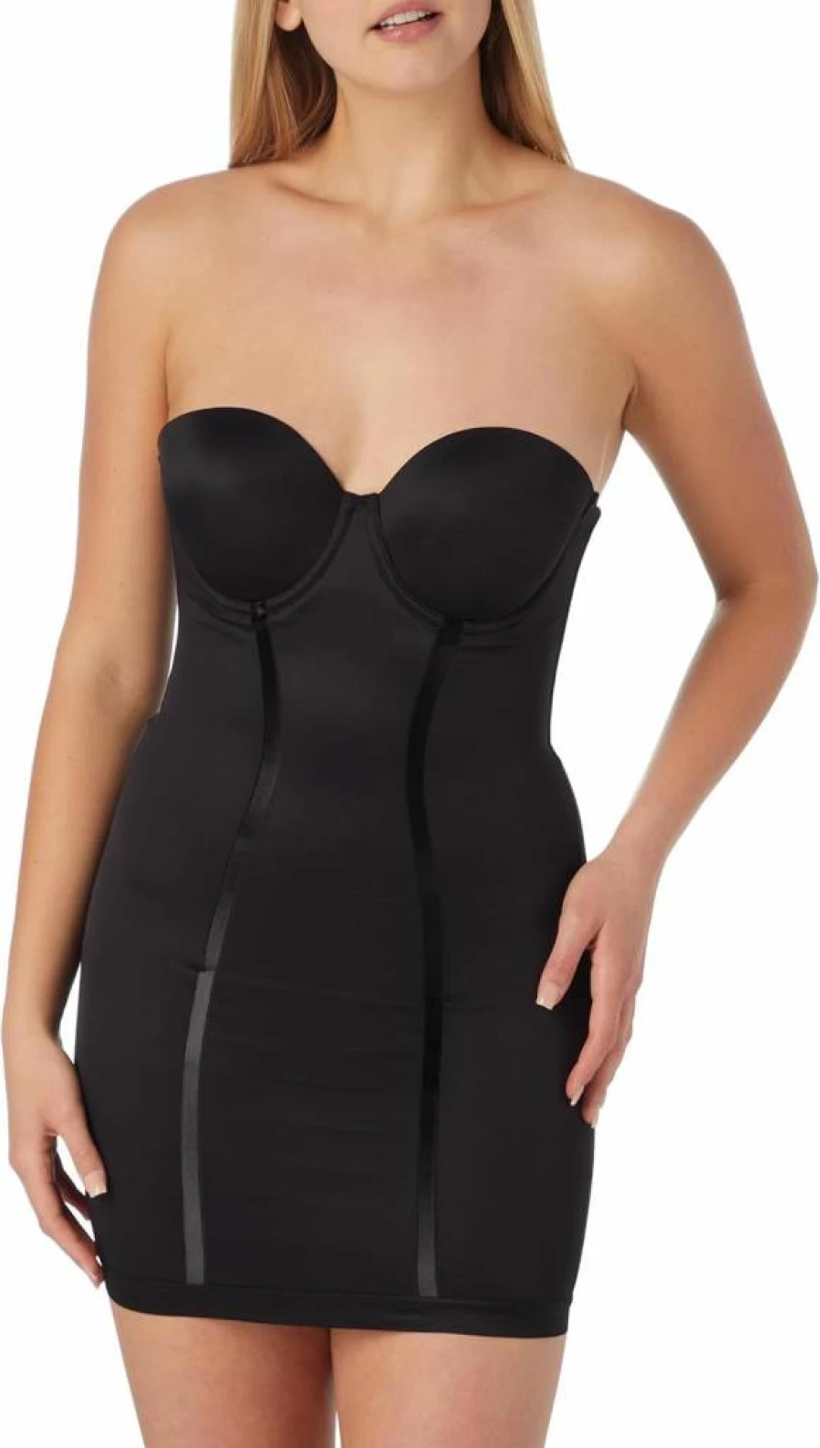 Maidenform Women's Tummy Control Full Slip with Built-In Underwire Bra - Convertible Strapless Shapewear for Smoothing & Shaping