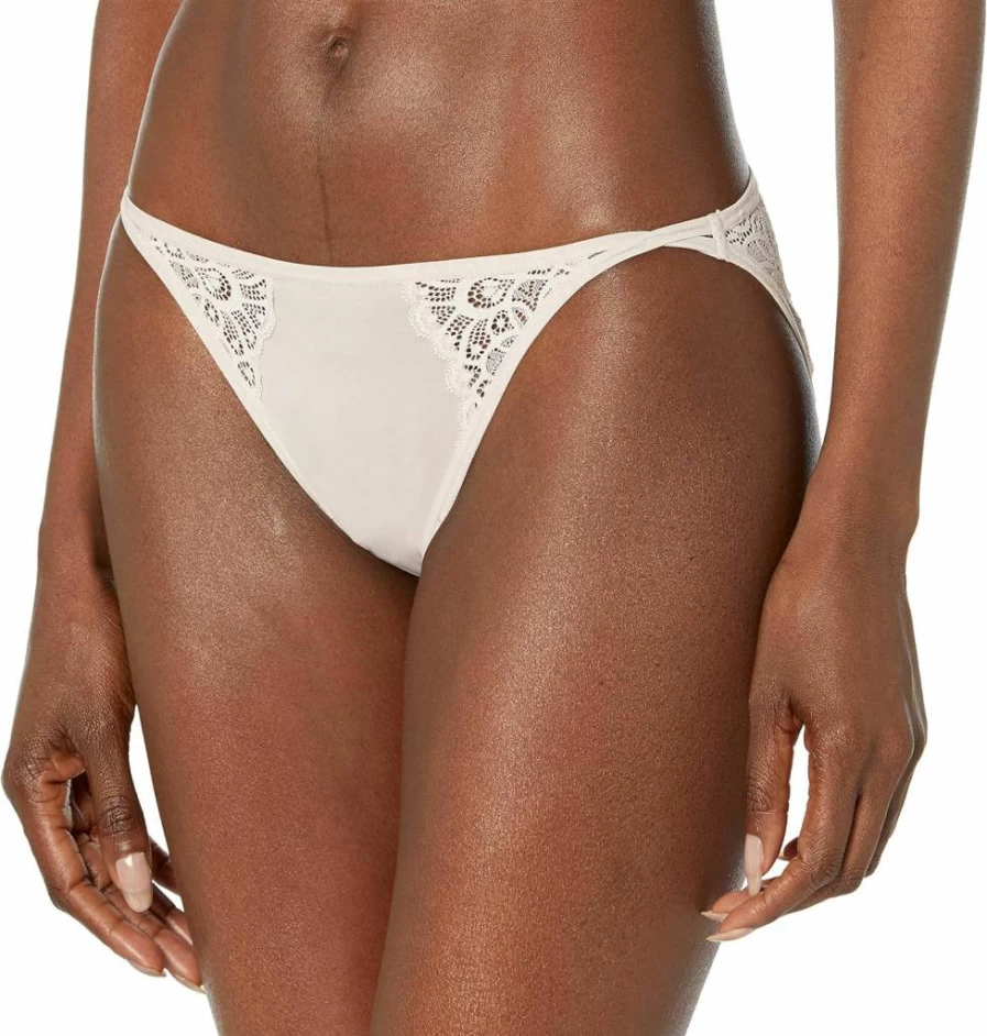 Maidenform Women's Lace Accent M String Bikini Panties 3-Pack - Comfortable Bikini Underwear for Women