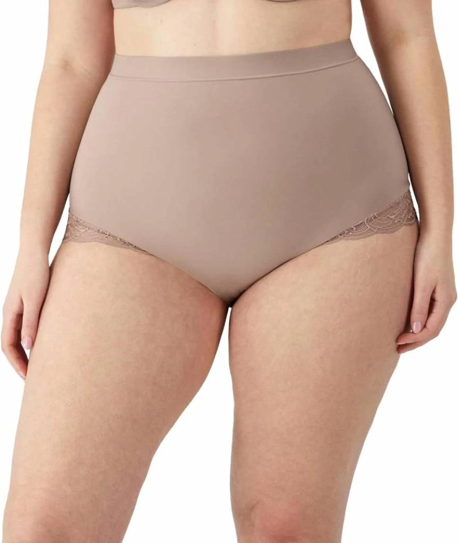 Maidenform Women's Firm Control Tummy Shapewear Panties - Eco Lace Mid Rise Briefs for Smoothing & Slimming