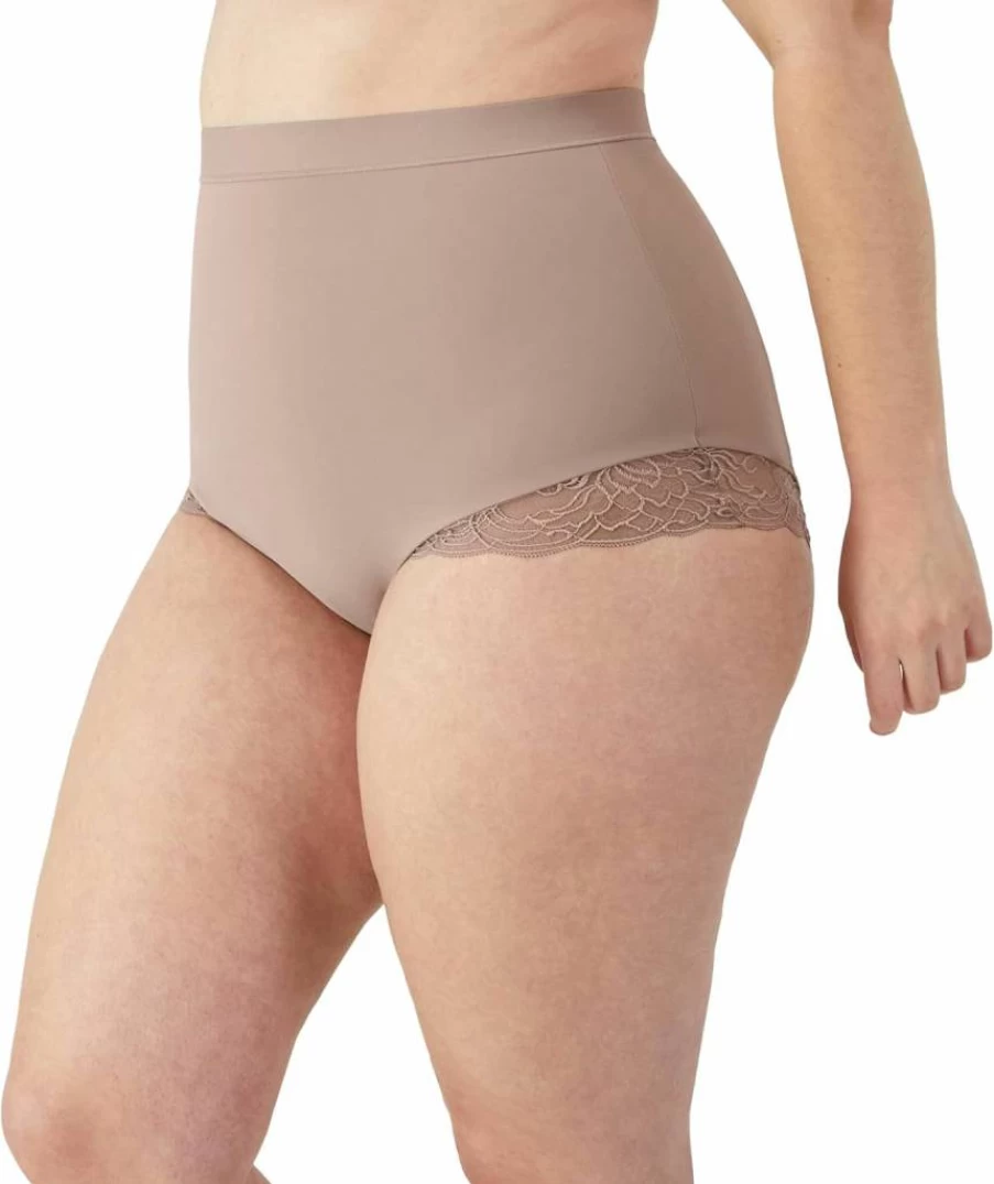 Maidenform Women's Firm Control Tummy Shapewear Panties - Eco Lace Mid Rise Briefs for Smoothing & Slimming