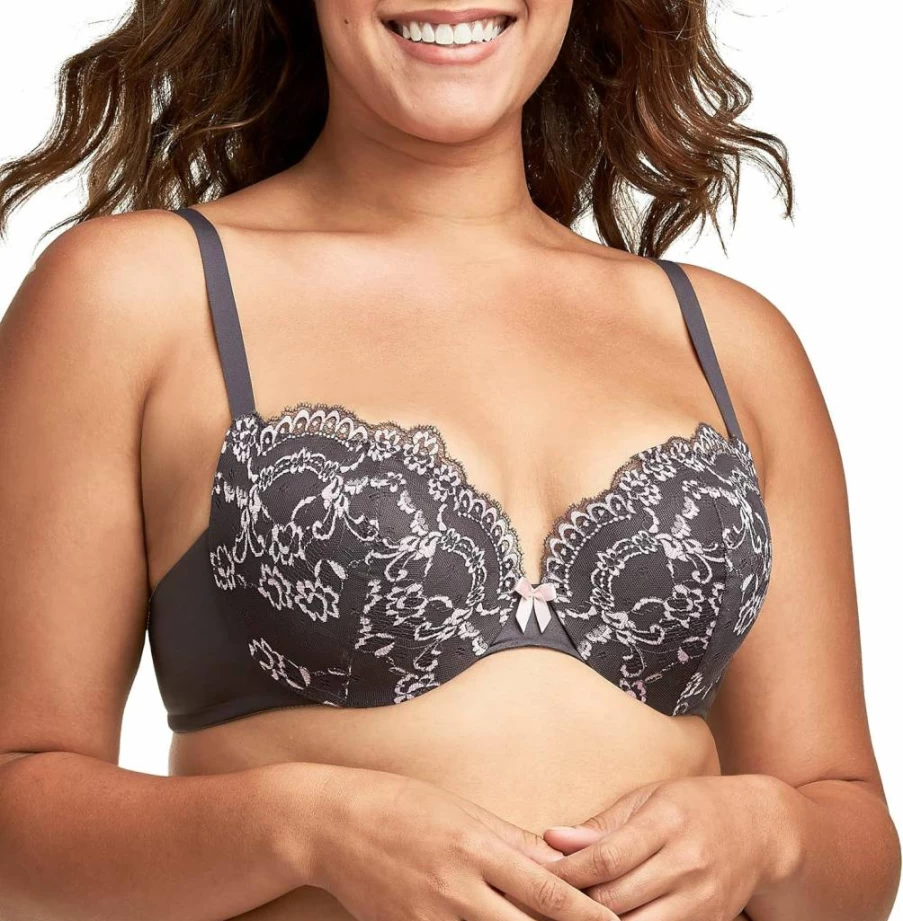 Maidenform Women's Push-Up Demi Bra with Underwire for Enhanced Lift and Support