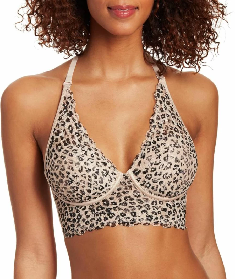 Maidenform Women's Pure Comfort Wireless Lace Longline Bralette - Convertible Straps for Versatile Wear