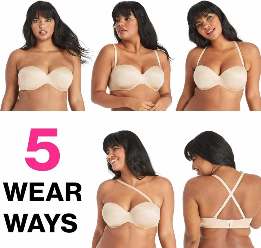 Maidenform Women's M Balconette Bralette - Wireless Comfort Bra with 8-Way Convertible Straps, Soft Pullover Design