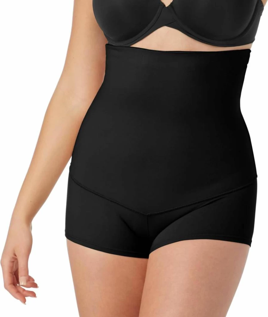 Maidenform High-Waisted Tummy Control Shapewear Shorts for Women – Body Shaper Boyshort Underwear