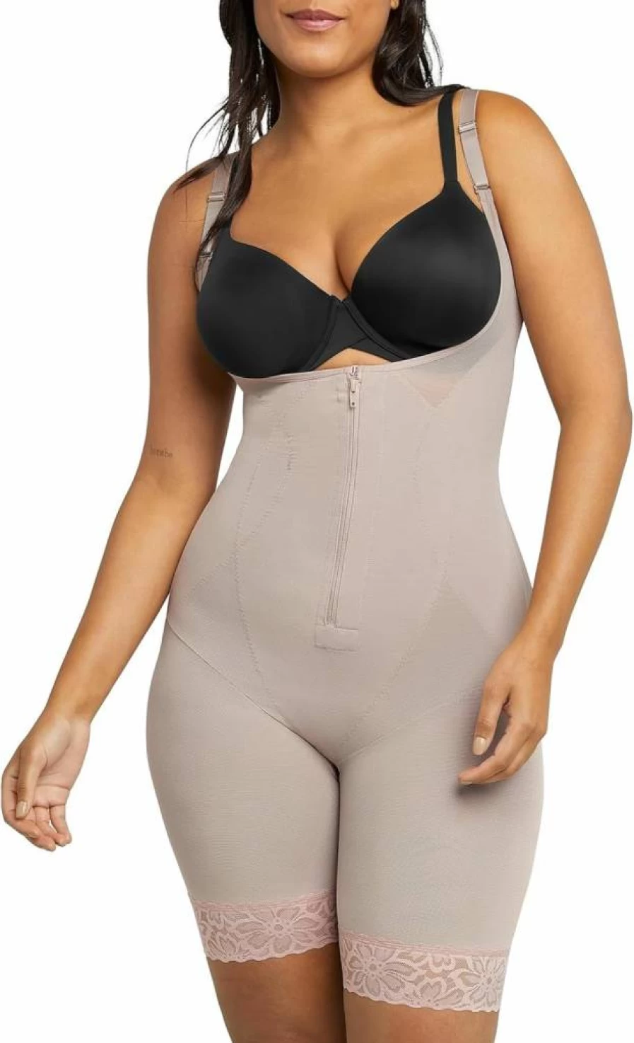 Maidenform Women's Ultra Sculpt Shapewear Romper with Open Bust - Colombian Fajas for Full Body Control
