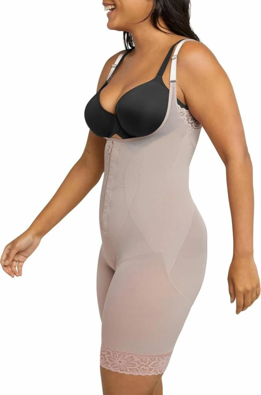 Maidenform Women's Ultra Sculpt Shapewear Romper with Open Bust - Colombian Fajas for Full Body Control