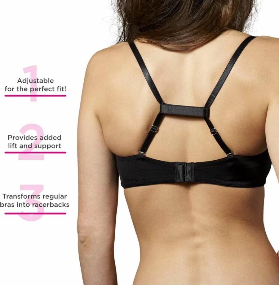 Maidenform Women's Comfortable Elastic Bra Strap Holders - Secure & Adjustable Strap Clips for Bras