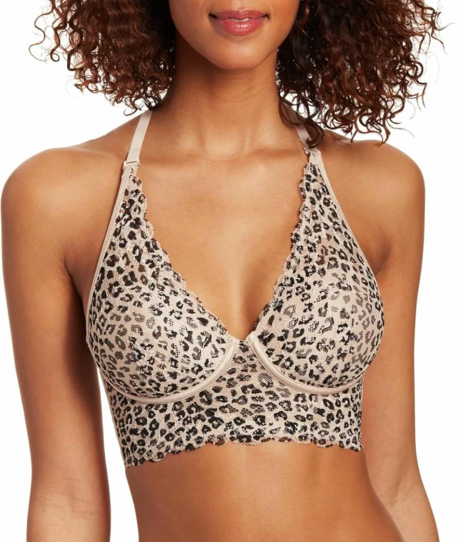 Maidenform Women's Pure Comfort Wireless Lace Longline Bralette - Convertible & Supportive Everyday Bra